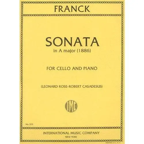 International Franck Sonate A-Dur Noten Cello Klavier Rose