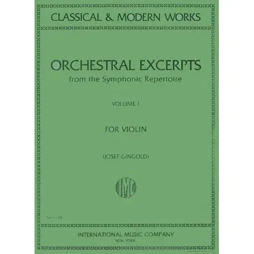 International Orchestral Excerpts Vol.1 Violine Noten Gingold