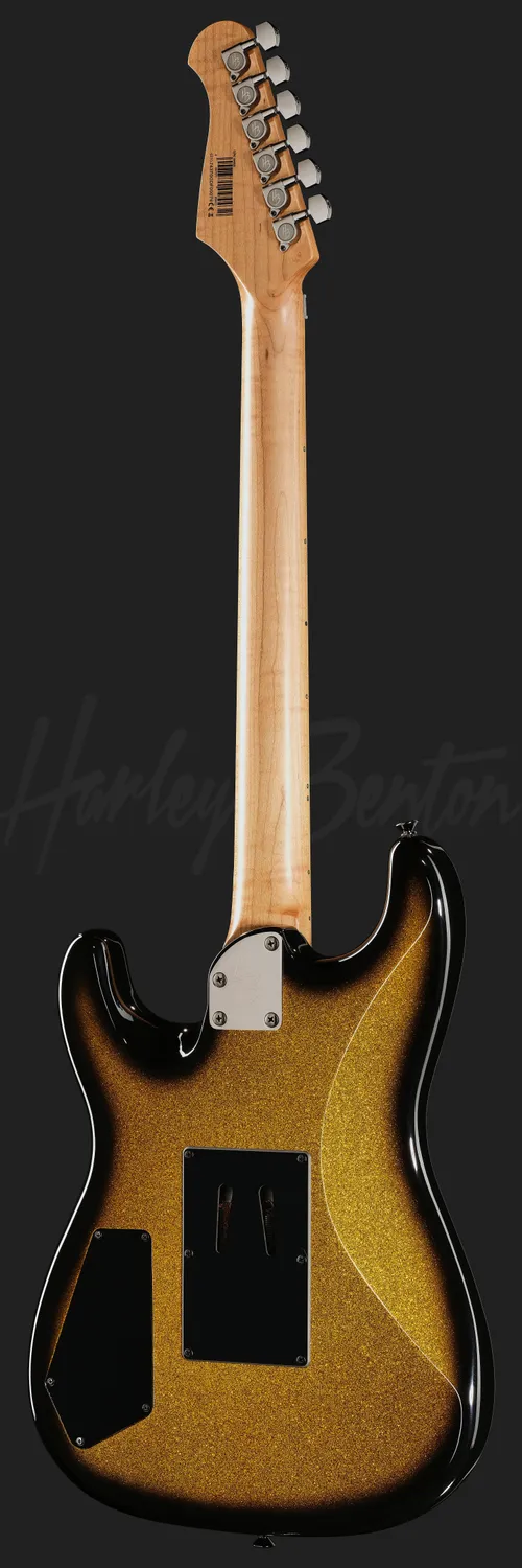 Harley Benton ST-80FR E-Gitarre Floyd Rose Gold Sparkle 80er