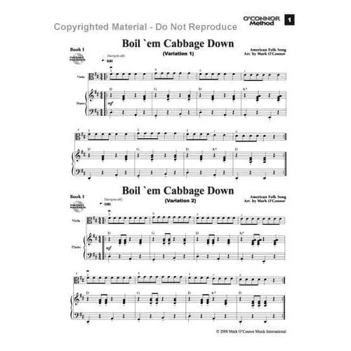 O'Connor Viola Method Book I Notenheft Klavierbegleitung