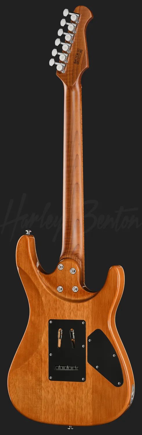 Harley Benton Fusion-IV HH LH MN FNT E-Gitarre Flame Natural Linkshänder