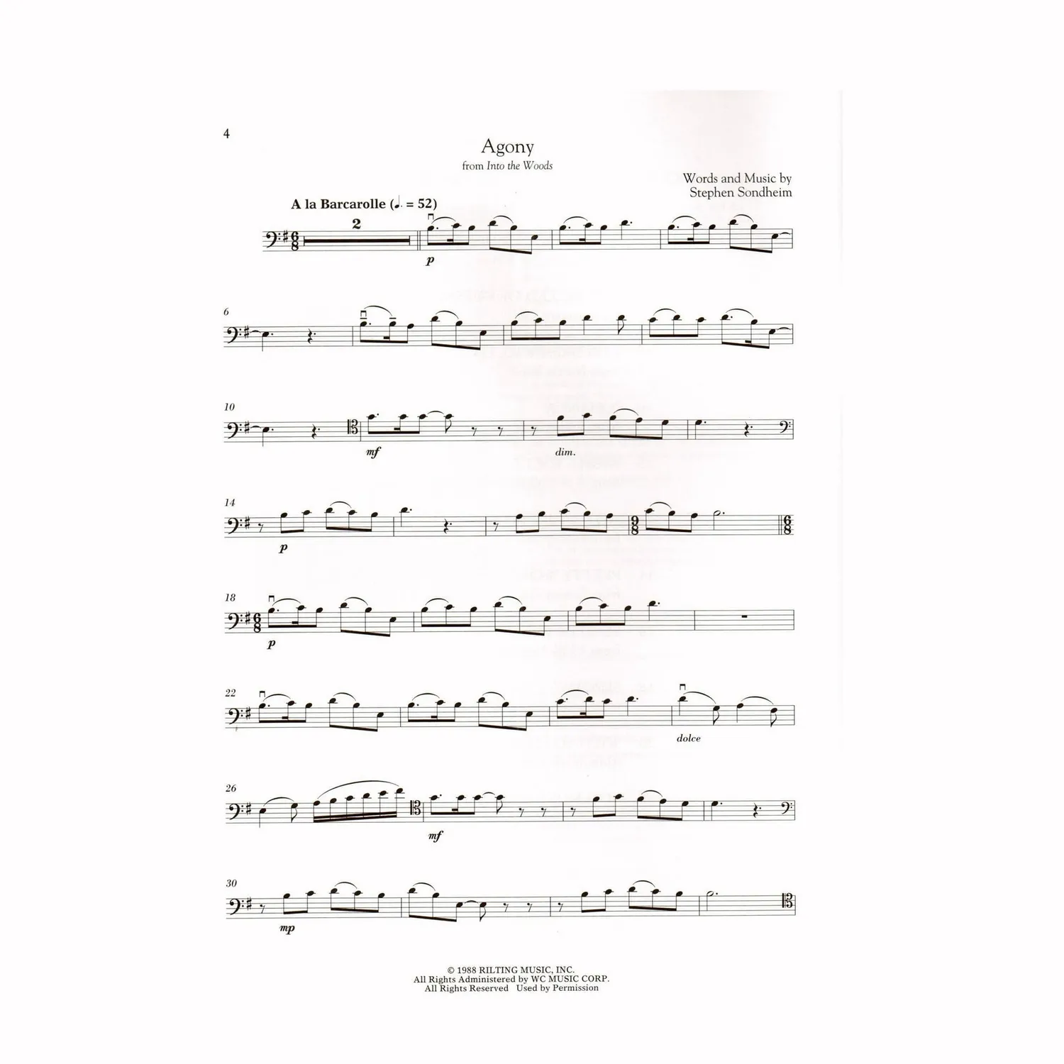 Shar Music Sondheim Classical Players Cello Noten mit Klavier