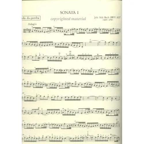 Peters Bach 3 Gambensonaten BWV 1027-1029 Noten Cello Klavier Urtext
