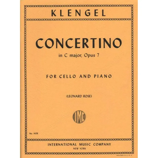 Klengel Concertino Nr.1 C-Dur Op.7 Cello Noten