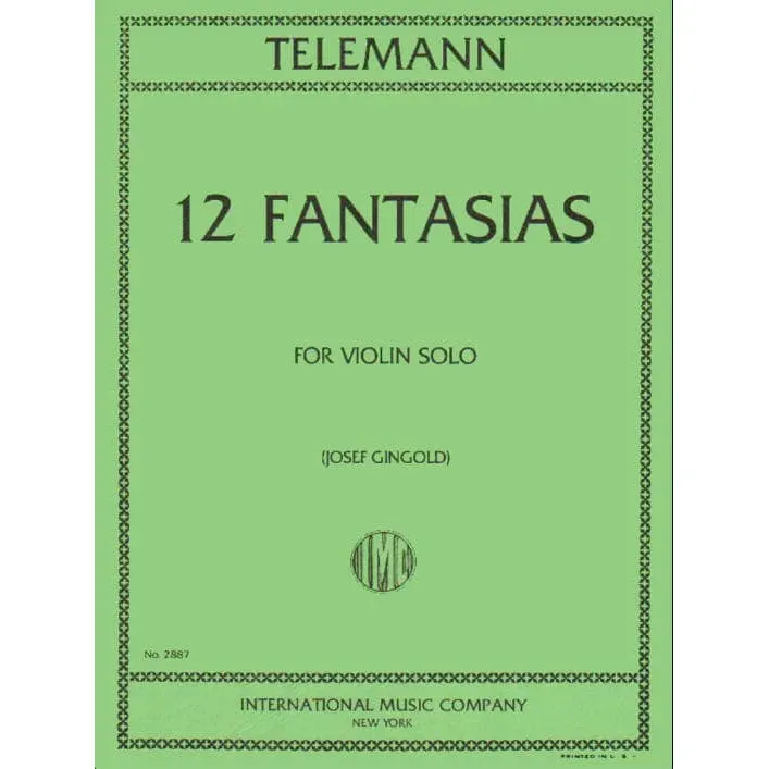 Telemann 12 Fantasien TWV 40 Noten für Violine Gingold