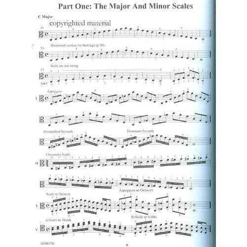 Shar Brown Two Octave Scales and Bowings Noten Viola