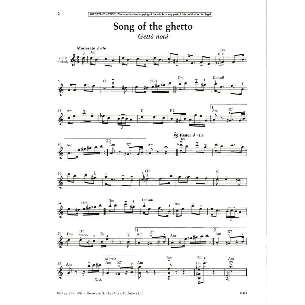 Boosey & Hawkes Gypsy Fiddler Violine Noten Violine solo
