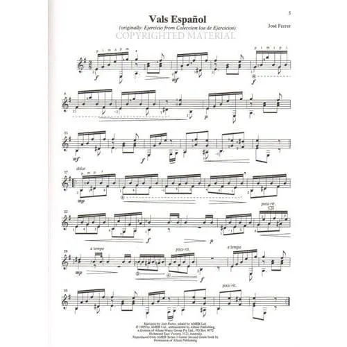 Suzuki Guitar School Vol. 5 Gitarrennoten