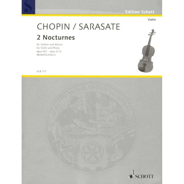 Schott Sarasate 2 Nocturnes Op 9/2 Violine Klavier