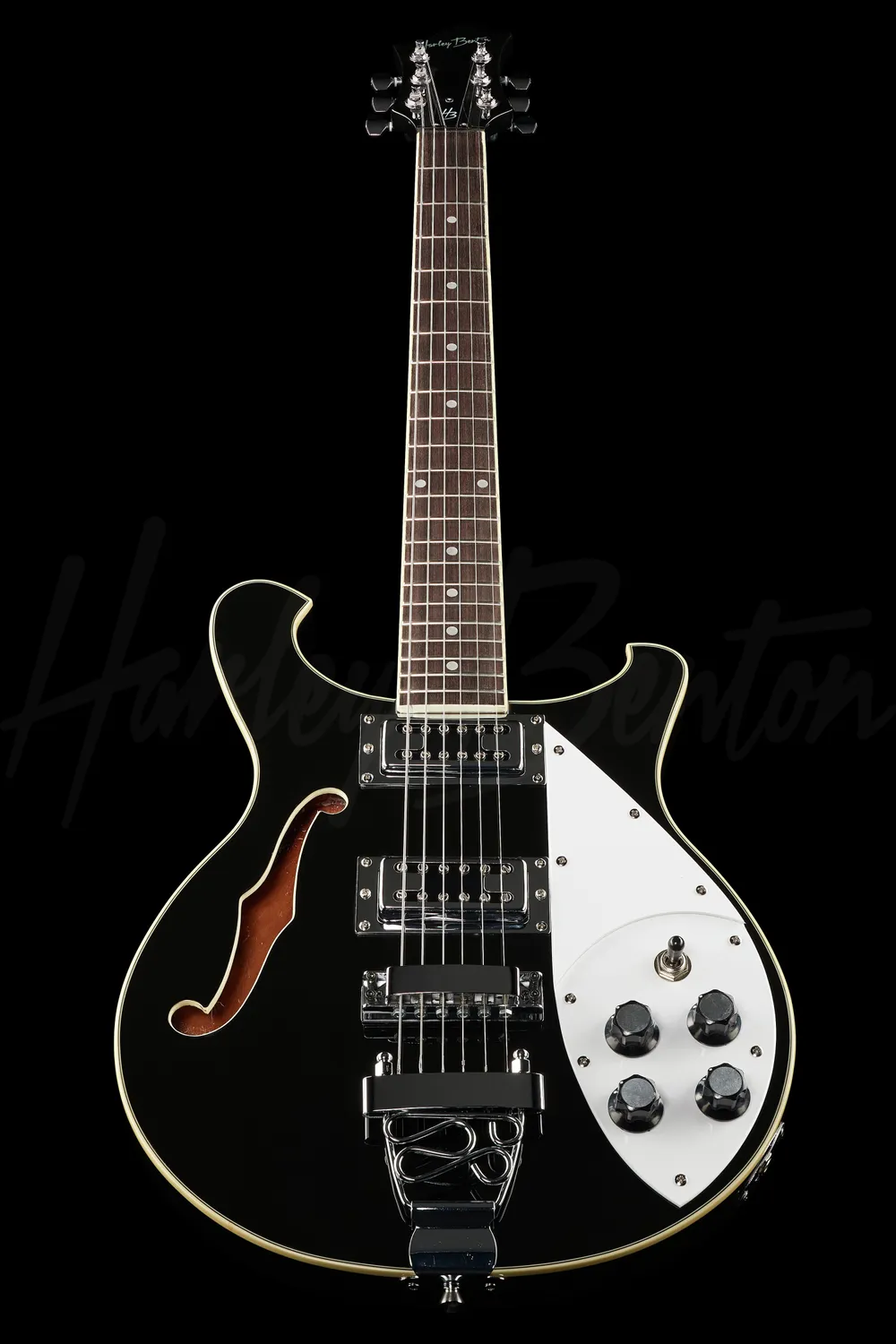 Harley Benton Tribute RB-600 E-Gitarre Schwarz Mini-Humbucker