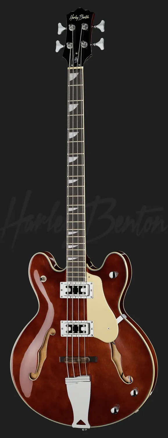 Harley Benton Vintage HB-60 WB Halbakustik-Gitarre Walnut