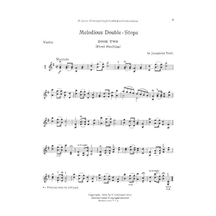 Trott Melodious Double-Stops 2 Violine Doppelgriffe