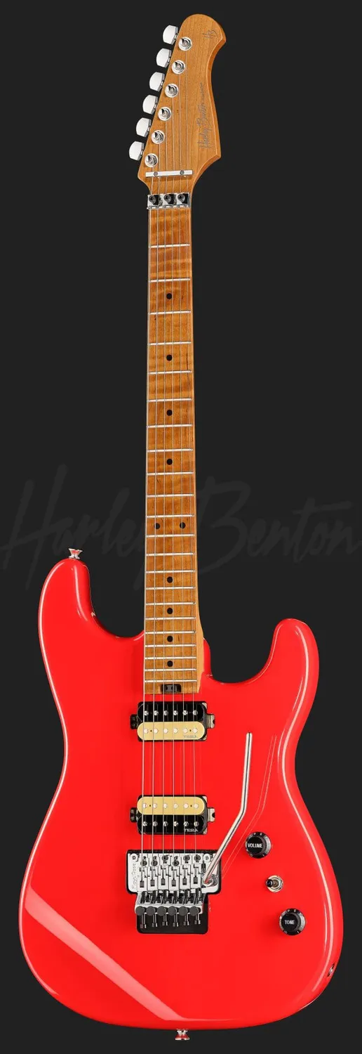 Harley Benton ST-80FR MN HH E-Gitarre Radiant Red