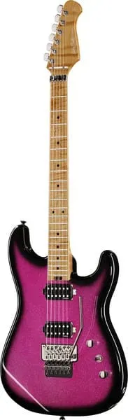 Harley Benton Rock ST-80FR MN HH E-Gitarre Pink Sparkle Floyd Rose