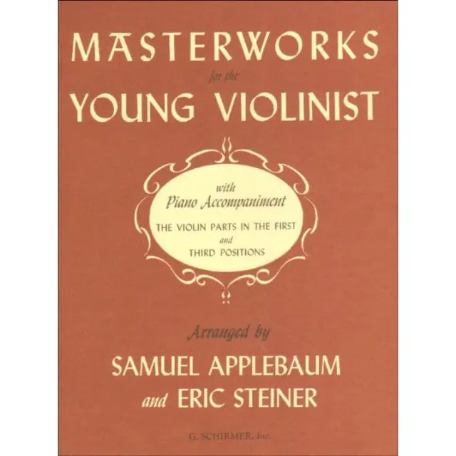 Schirmer Masterworks Young Violinist Violinenoten mit Klavier