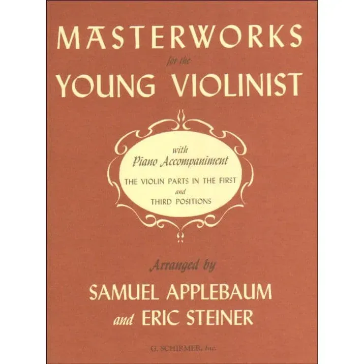 Schirmer Masterworks Young Violinist Violinenoten mit Klavier