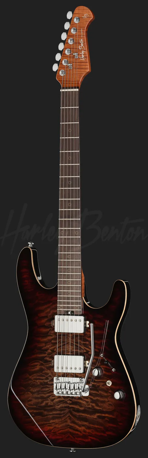 Harley Benton Progressive Fusion-IV E-Gitarre Dusk Glow Palisander