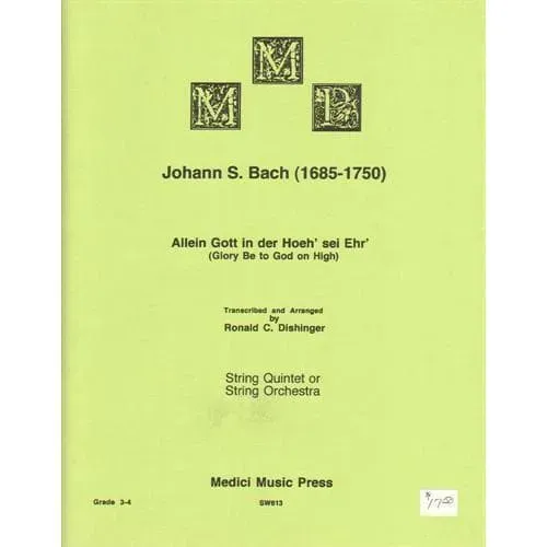 Medici Music Press Bach BWV 664 Glory be to God Noten