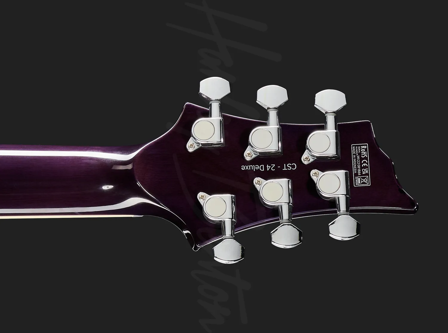 Harley Benton CST-24 E-Gitarre Purple Burst Ahorndecke Split