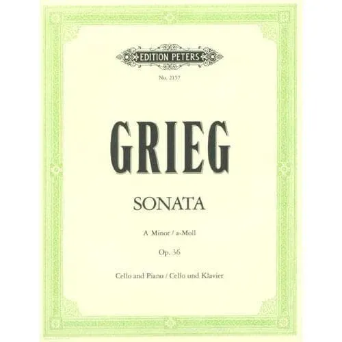 Grieg Sonate a-moll Op 36 Cello Klavier Peters Noten fortgeschritten