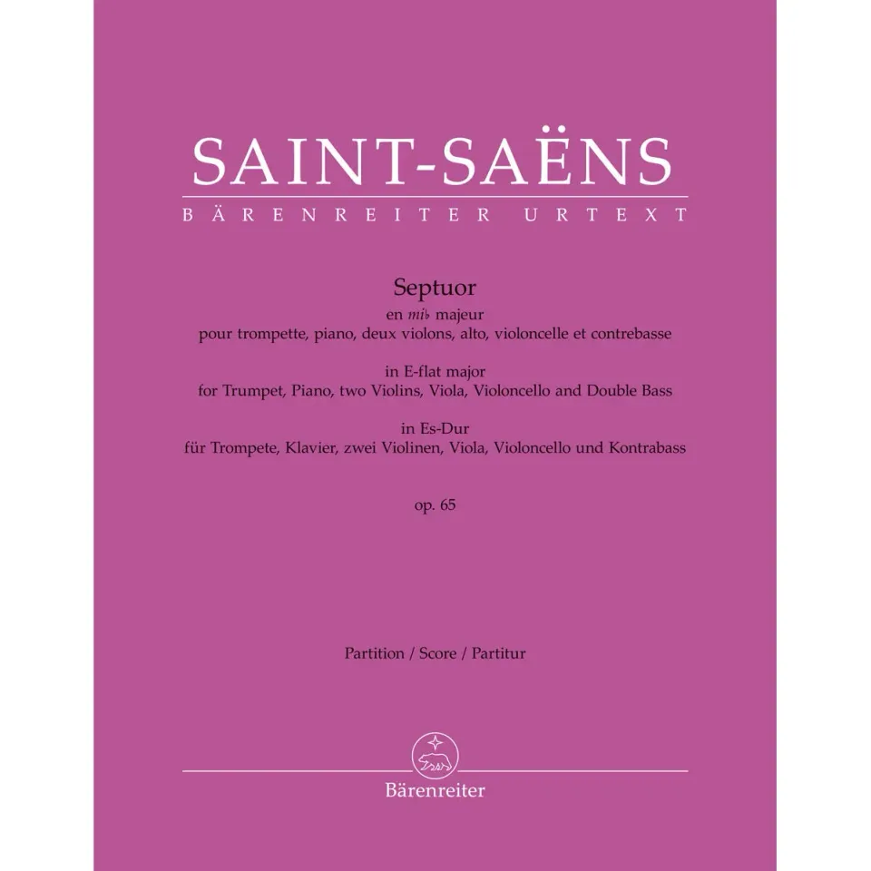 Bärenreiter Saint-Saëns Septuor Op.65 Partitur Es-Dur