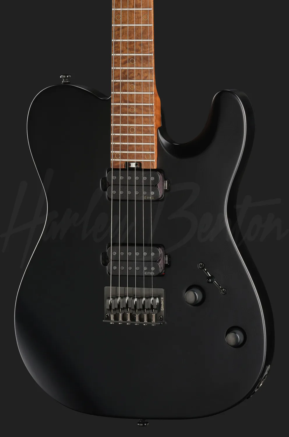 Harley Benton Fusion-T II EMG MN HT E-Gitarre Satin Black Hardtail
