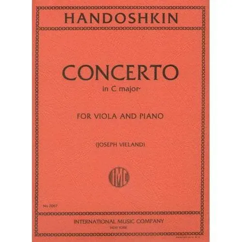International Handoshkin C-Dur Bratschennoten mit Klavier