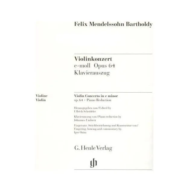 Shar Music Mendelssohn Konzert e-Moll op. 64 Noten Violine Urtext
