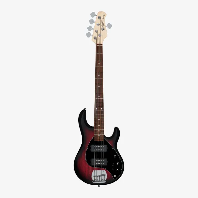 Sterling SUB StingRay 5 HH E-Bass 5-Saiter Ruby Burst