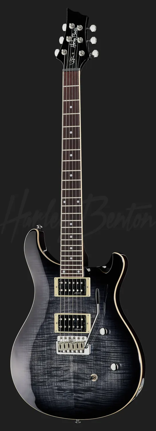 Harley Benton CST-24T Black Flame E-Gitarre Ahorn