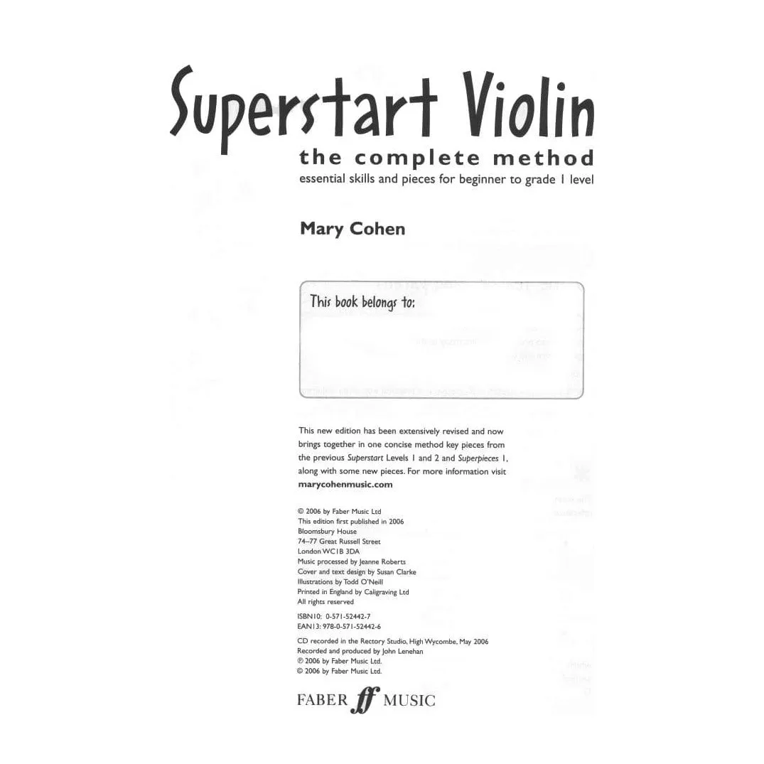 Faber Cohen Superstart Violine Noten Duett Klavier komplett