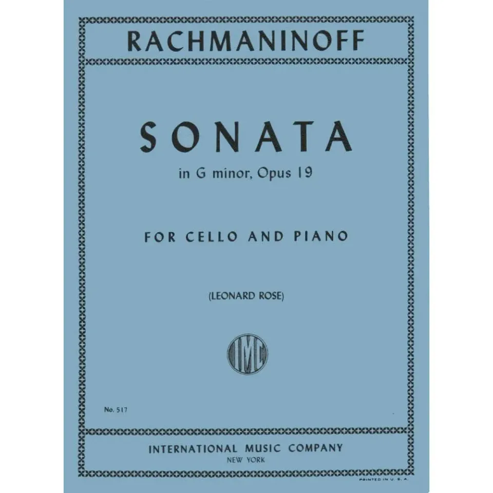 International Rachmaninoff Cellosonate g-moll Op.19 Cello Klavier