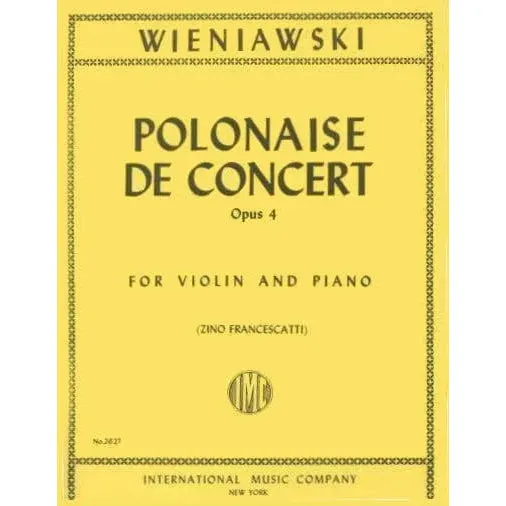 Wieniawski Polonaise Brillante Op 4 Noten Violine Klavier