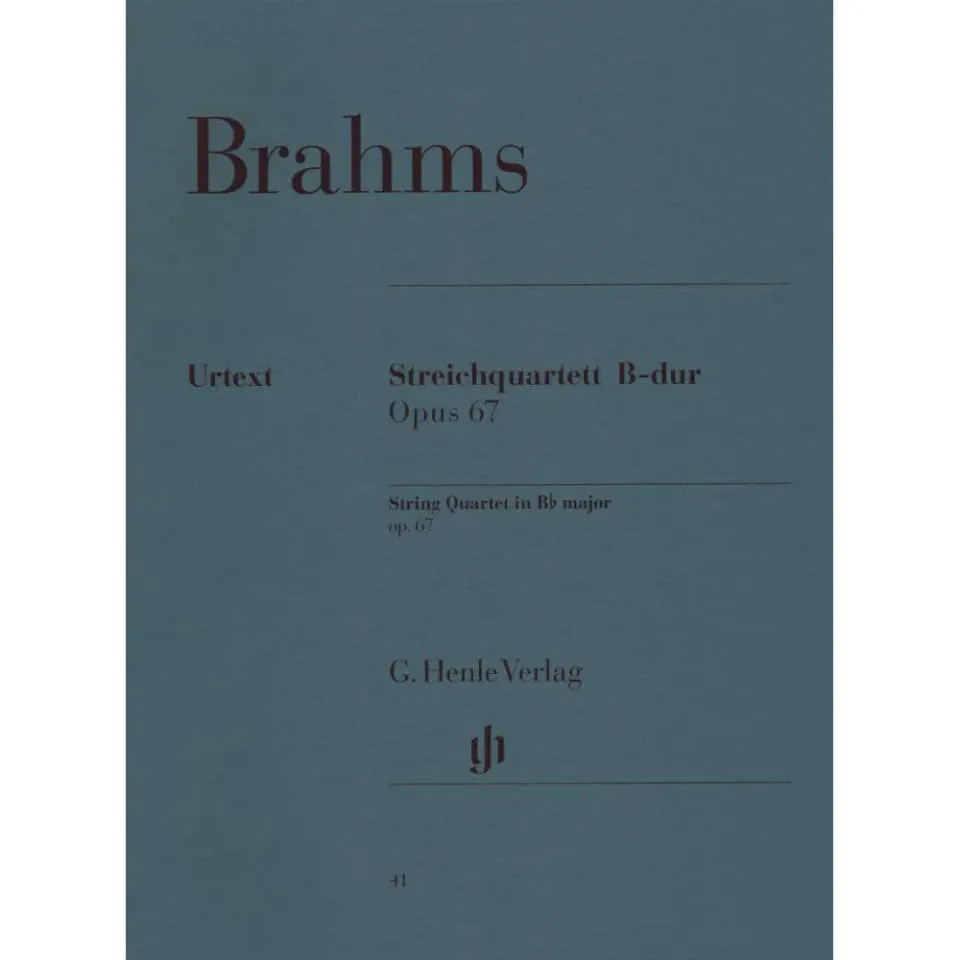 Brahms Streichquartett B-dur Op 67 Noten Henle Urtext