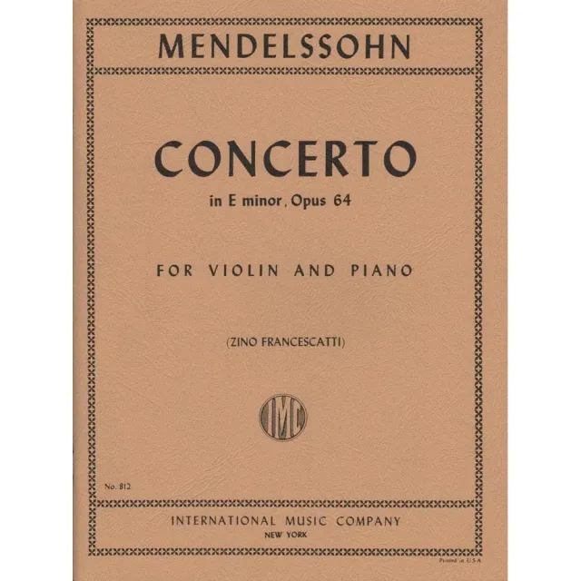 International Mendelssohn Konzert e-moll Op 64 Noten Violine
