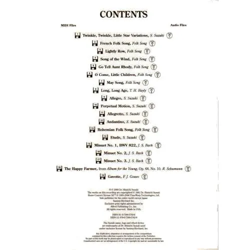 Suzuki Viola School Vol.1 Klavierbegleitung MIDI CD-ROM Noten
