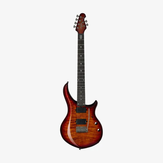 Sterling Majesty DiMarzio E-Gitarre Blood Orange Burst