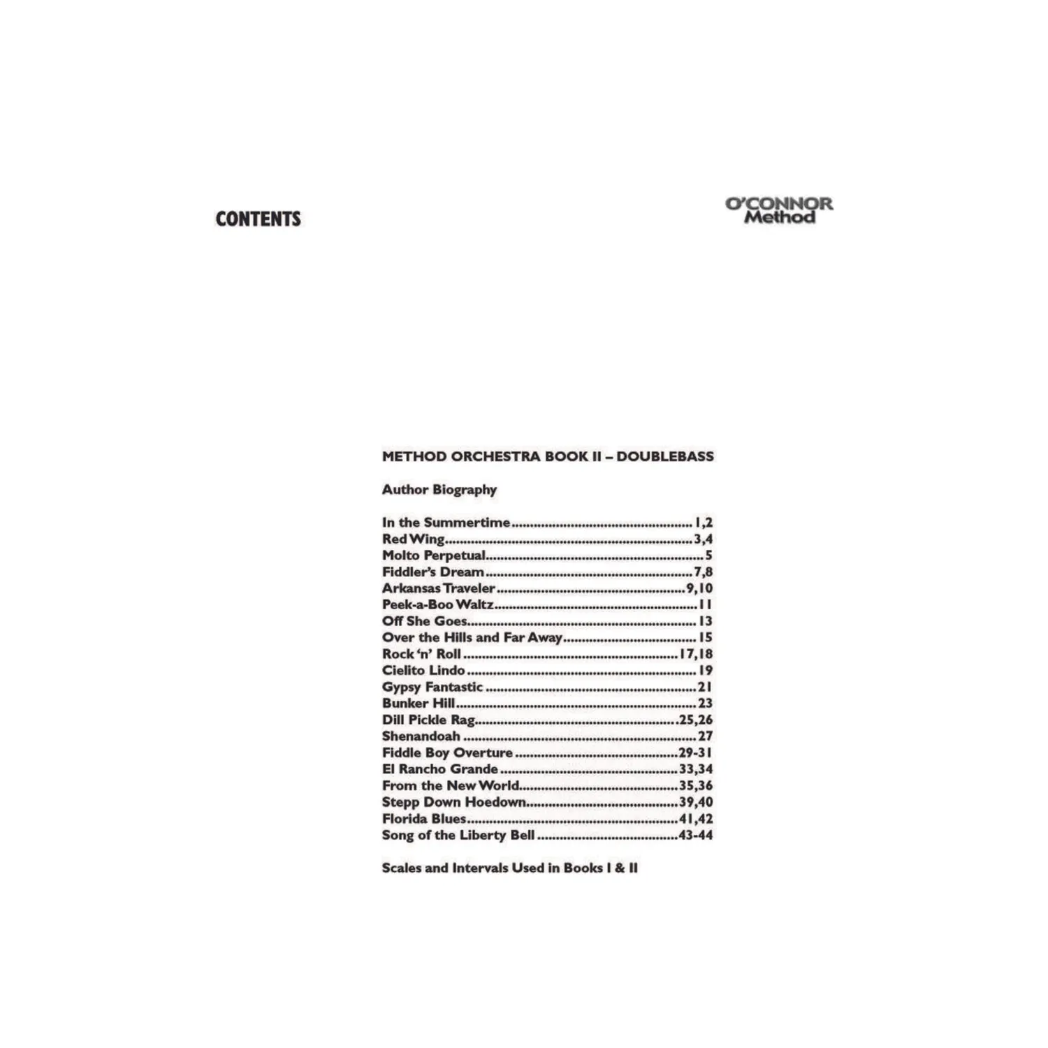 O'Connor Method Orchestra Book II Kontrabassnoten Download