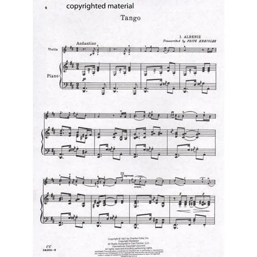 Shar Music Albéniz Tango Violinnoten Kreisler Klavier