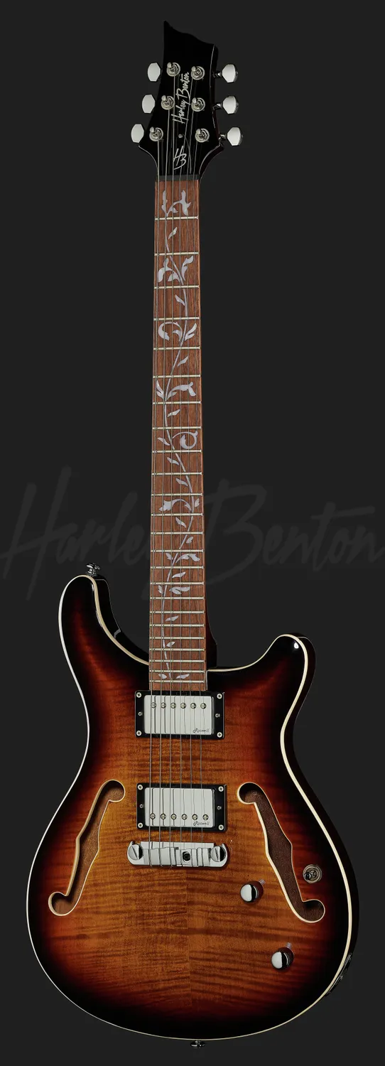 Harley Benton Deluxe CST-24HB E-Gitarre Tobacco Flame
