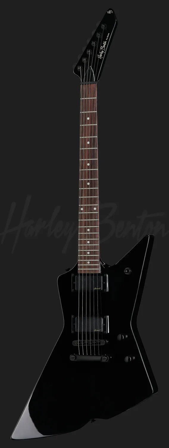 Harley Benton EX-84 Modern E-Gitarre Black