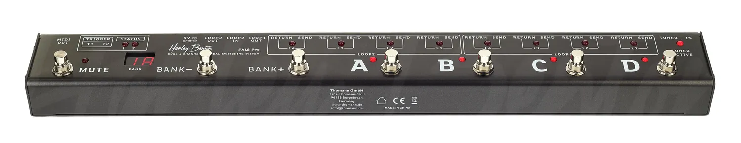 Harley Benton Standard FXL8 Pro Loop-Switcher 8-fach MIDI