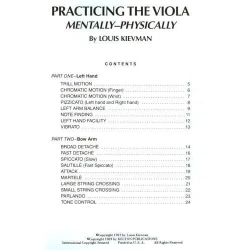 Kelton Kievman Practicing the Viola Bratschenbuch