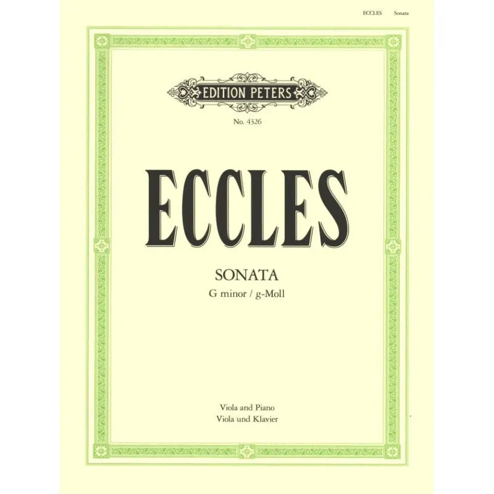 Peters Eccles Sonate g-Moll Bratsche Klavier Klengel