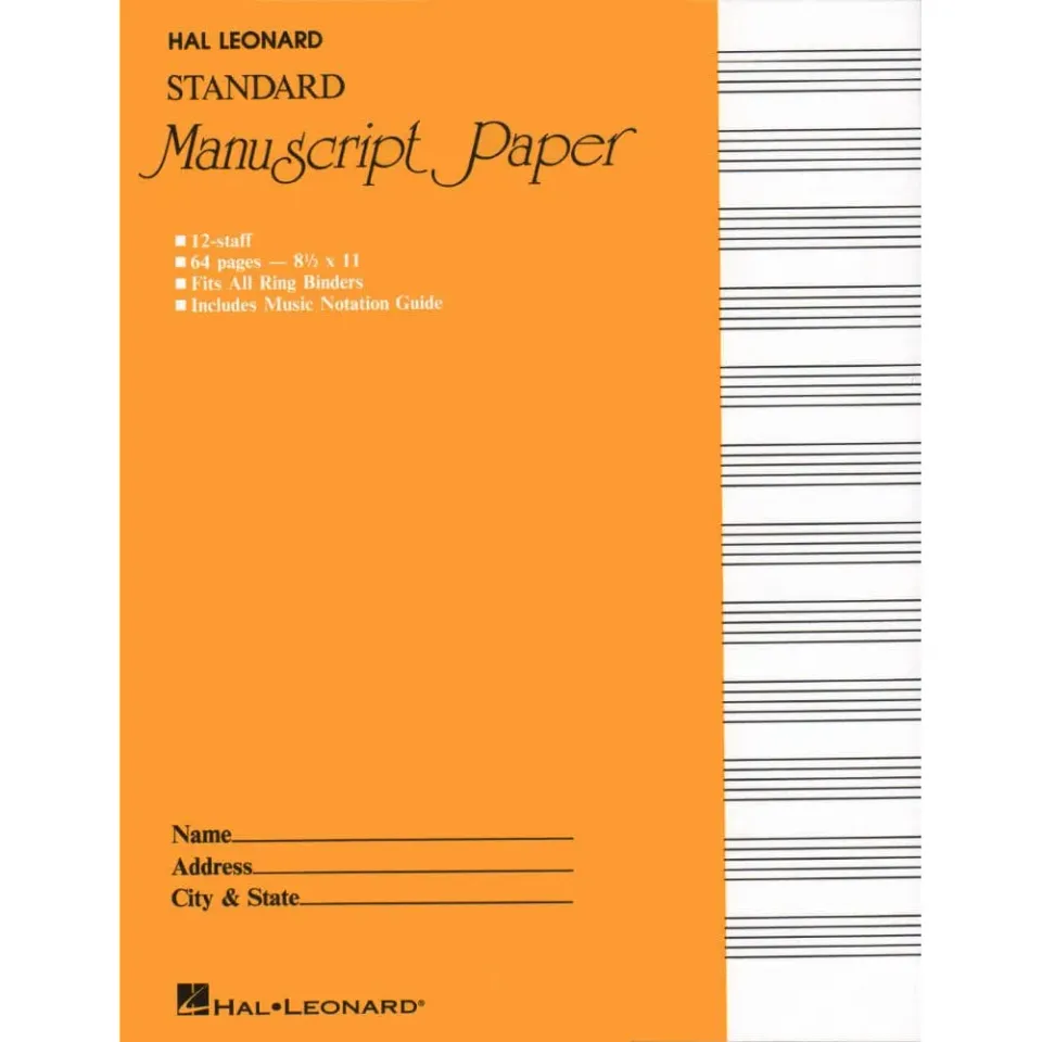 Hal Leonard Notenpapier Standard Manuskriptpapier