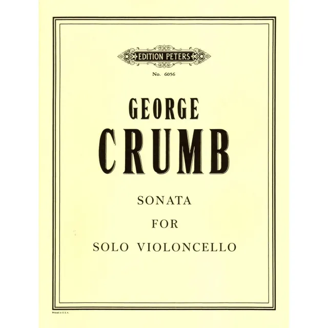 Crumb Sonata Cello solo Noten Peters Doppmann