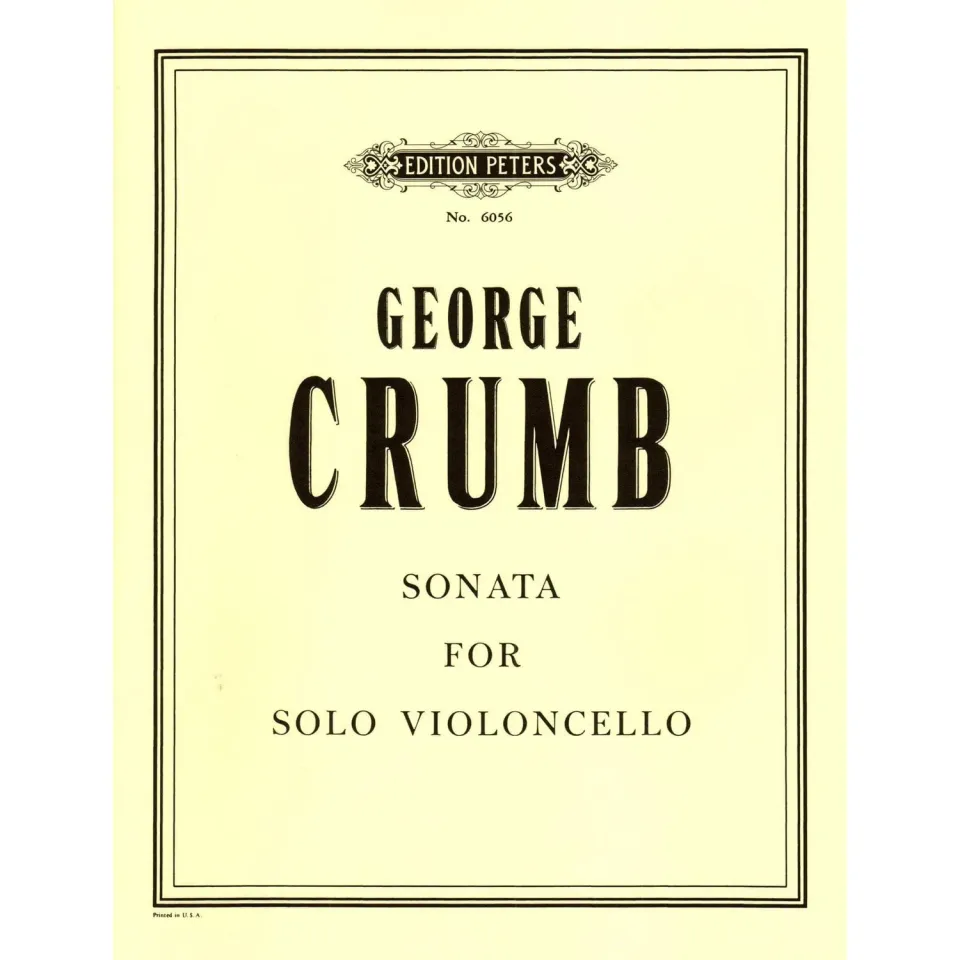 Crumb Sonata Cello solo Noten Peters Doppmann