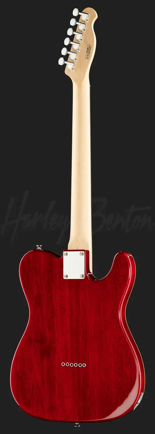 Harley Benton TE-90QM LH E-Gitarre Rot P90 Linkshänder