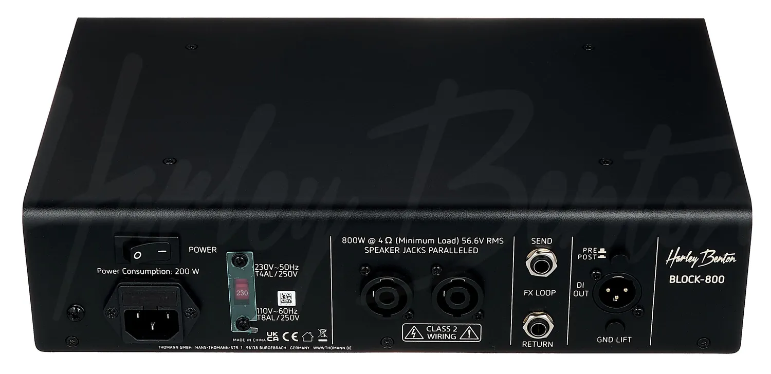 Harley Benton BLOCK-800 Bass Topteil 800 Watt Class-D