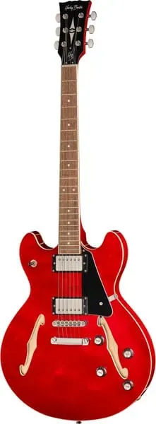 Harley Benton Vintage HB-35 Halbakustik-Gitarre Cherry Sustainblock